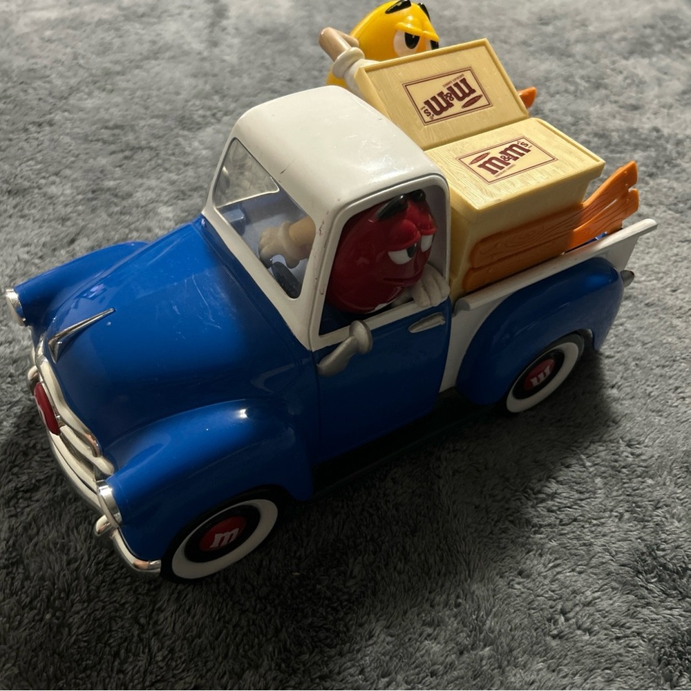 M&M'S Blue and White Toy Car with Classic Design